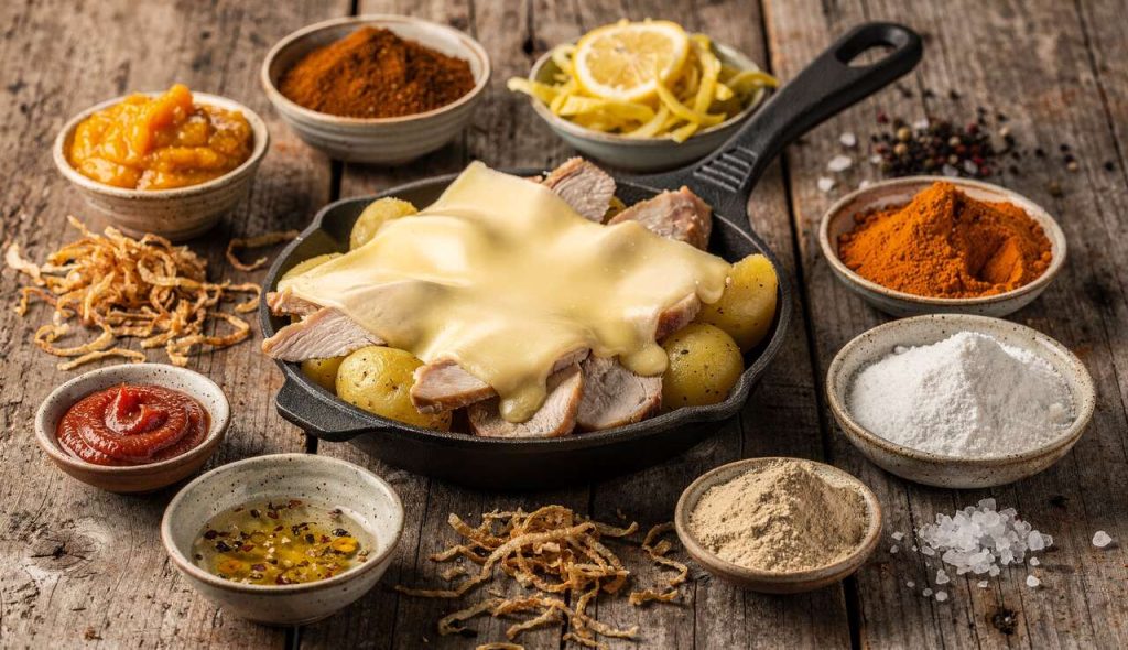 Recette de raclette au poulet à l'indienne