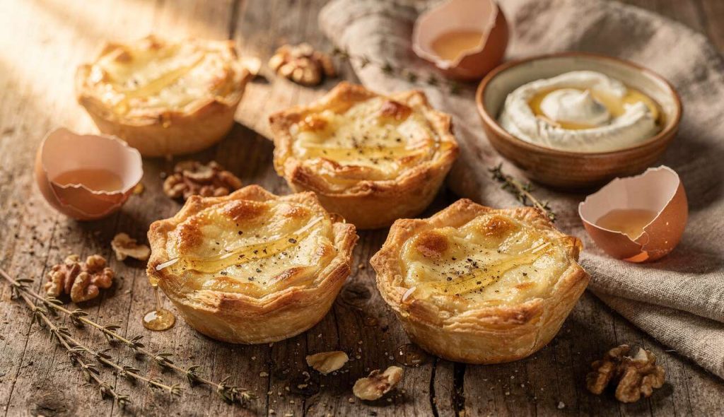 Mini Tartes au Crottin de Chavignol : recette Savoureuse