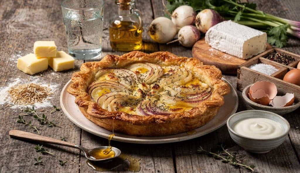 Recette Tarte Navets Chèvre Frais : saveurs Authentiques