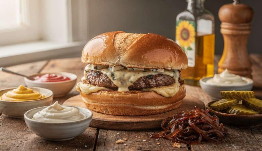 Recette Cheeseburger au Bresse Bleu : délicieux et Savoureux