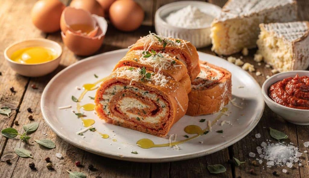 Roulé Tomate et Tomme de Chèvre : recette Savoureuse