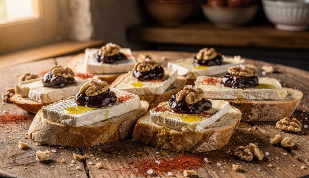 Tapas au fromage de brebis et cerise noire : une recette savoureuse