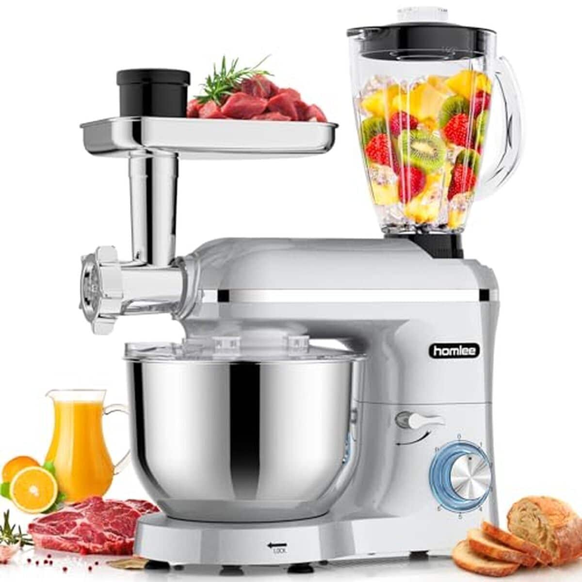 Test : robot pâtissier multifonctions Homlee 3 en 1 1800W