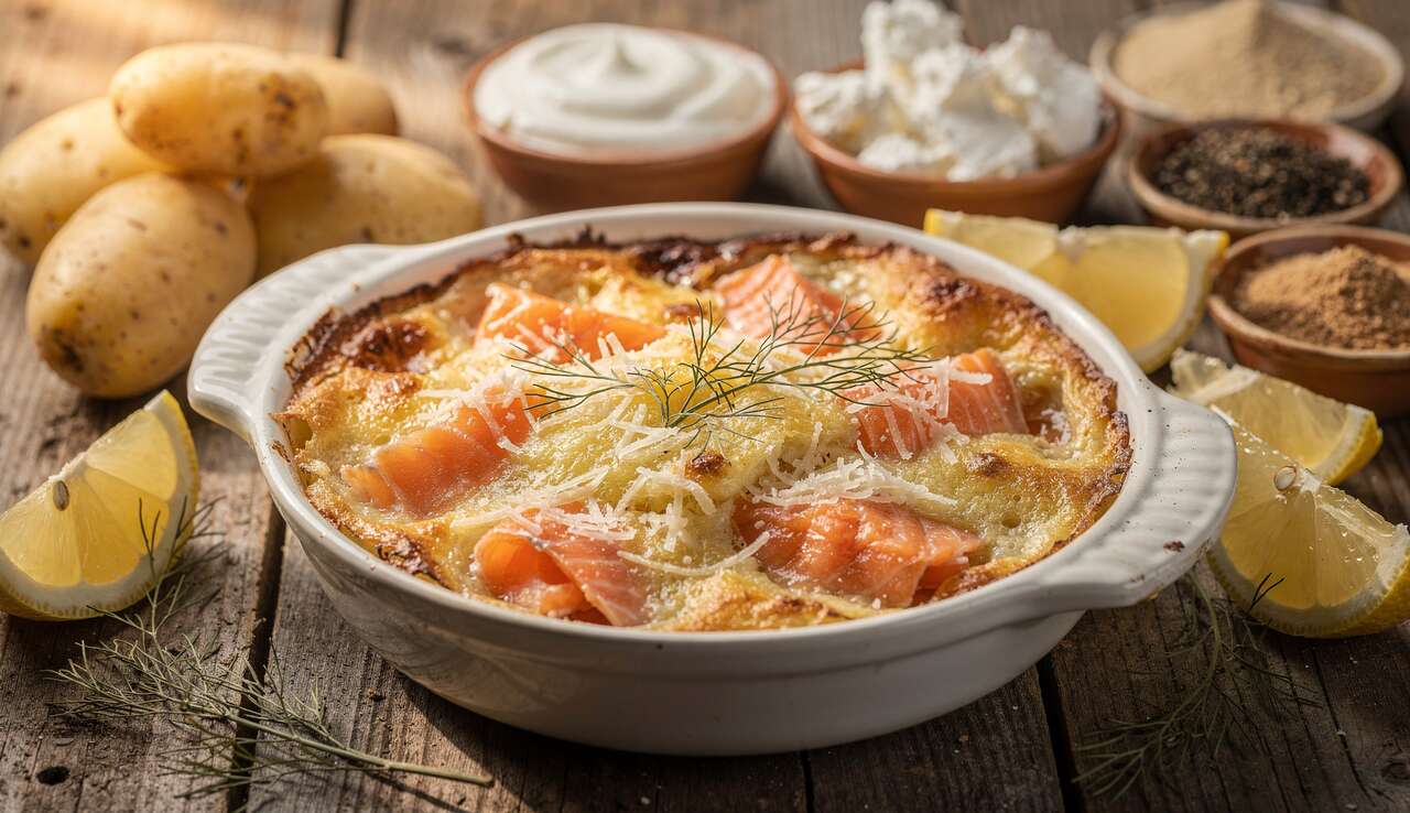 Gratin au saumon et fromage frais : découvrez la recette !