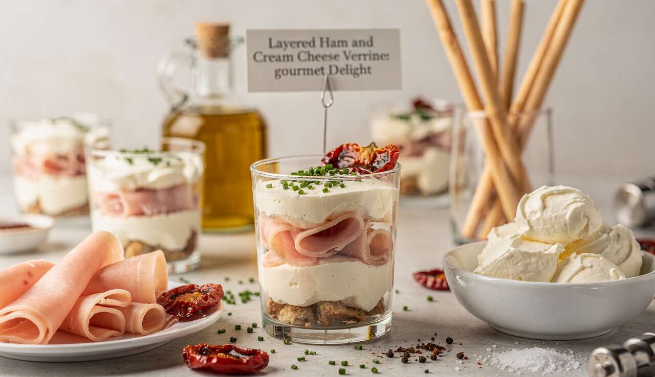 Verrine de jambon au fromage frais : recette gourmande