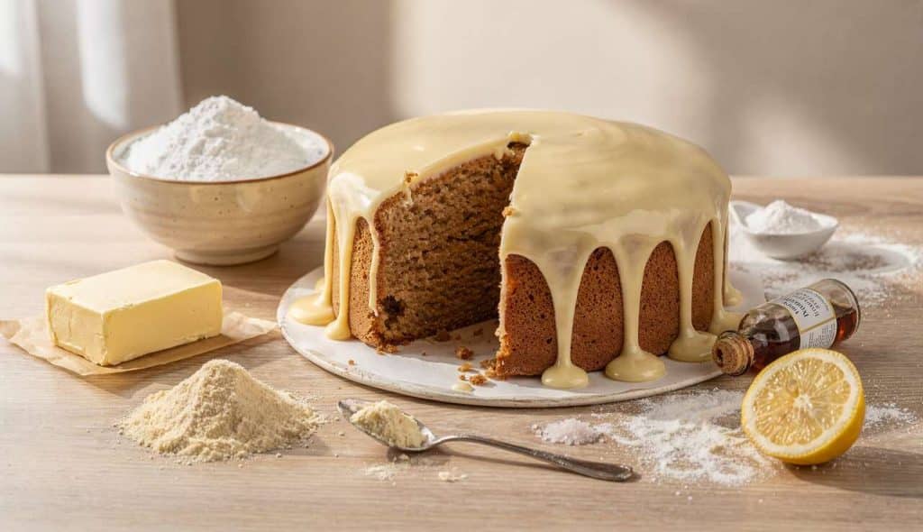 Fondant aux amandes : recette facile avec glaçage royal vanille