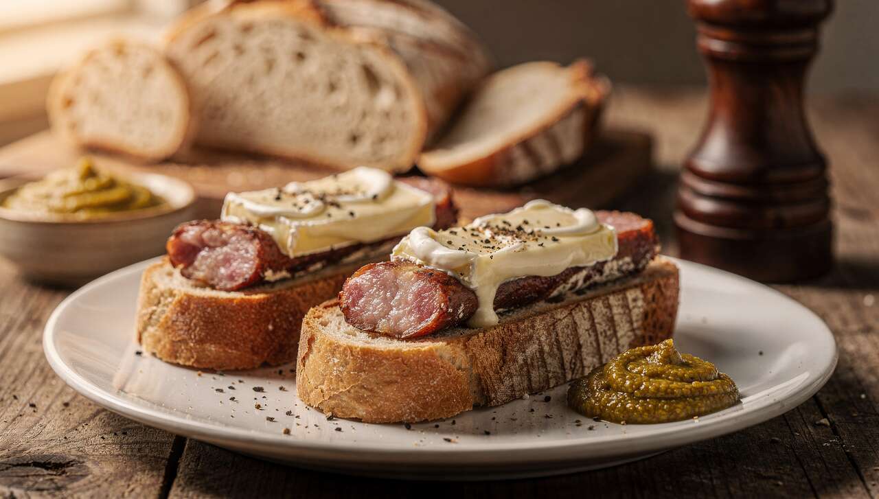 Toasts à l'andouille et fromage : une recette savoureuse