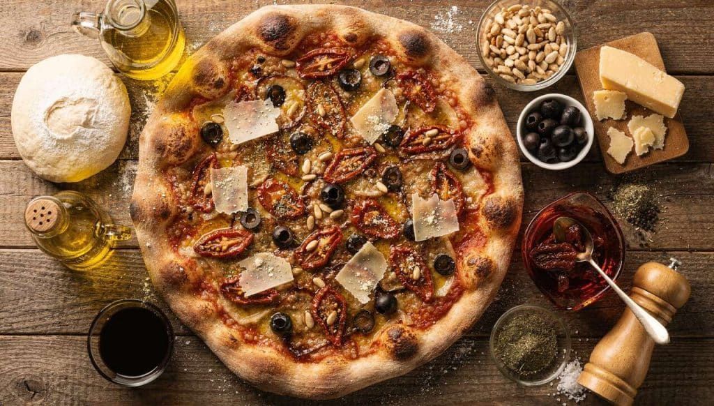 Recette de Pizza au Parmesan Façon Salade Composée