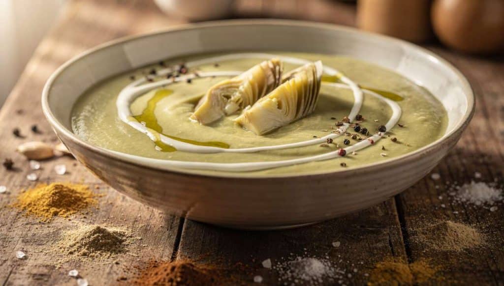 Soupe détox à l'artichaut : recette veloutée ou moulue