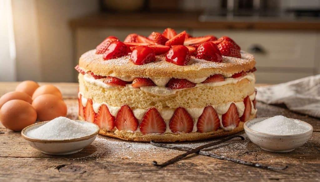 Fraisier facile et léger avec Hervé Cuisine