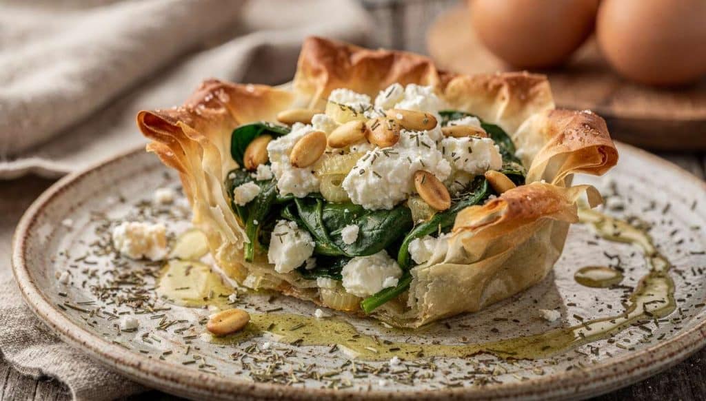 Recette : tartelette filo aux épinards et feta