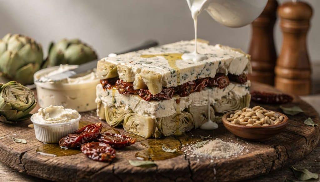 Terrine d'artichaut au fromage frais et tomate séchée : recette gourmande
