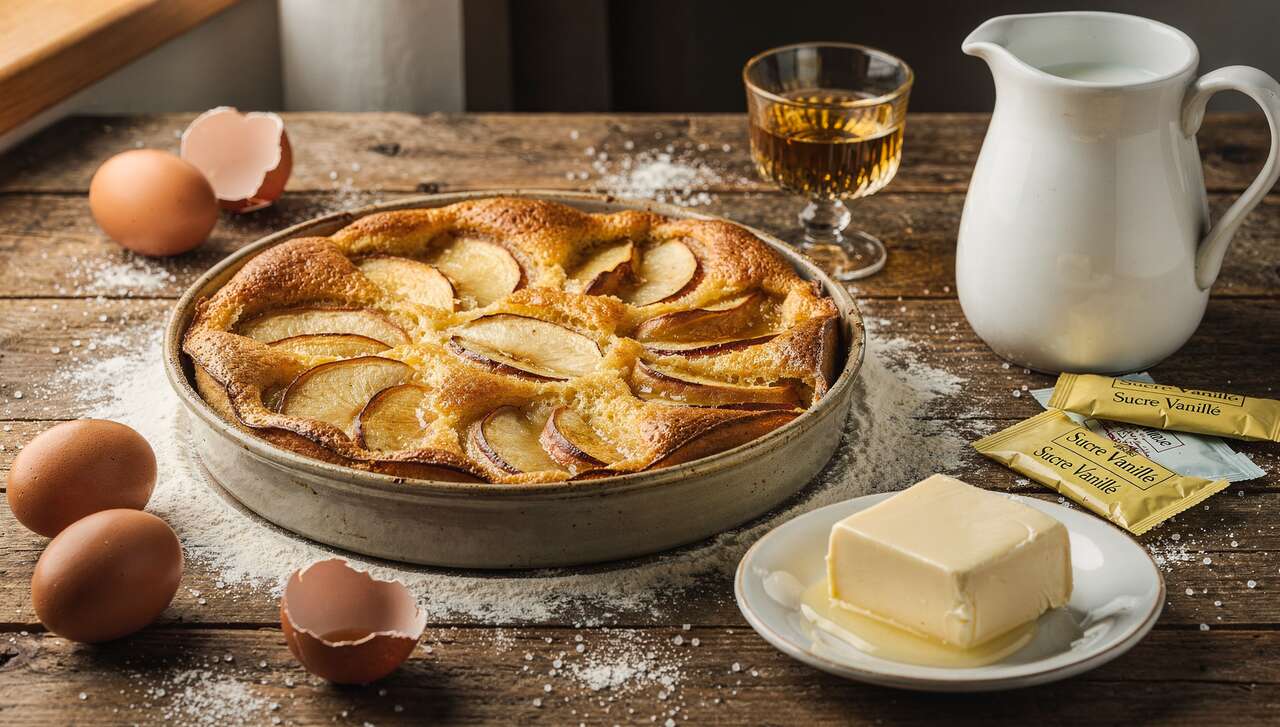 Recette de clafoutis aux pommes flognarde : un dessert gourmand