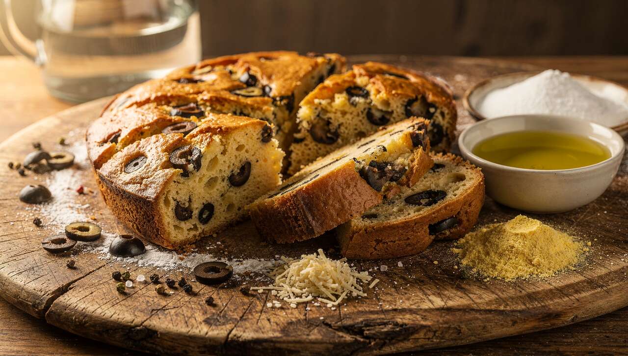 Recette de Cake au Fromage et Olives Noires