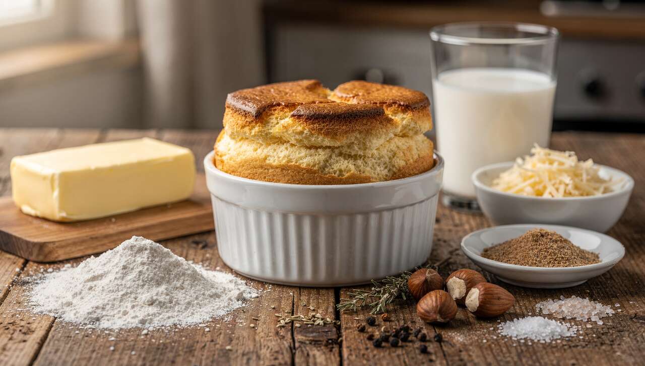 Soufflés aux Herbes, noisettes et Fromage : recette Gourmande