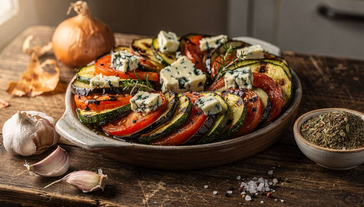 Tian de légumes au fromage bleu : découvrez la recette savoureuse