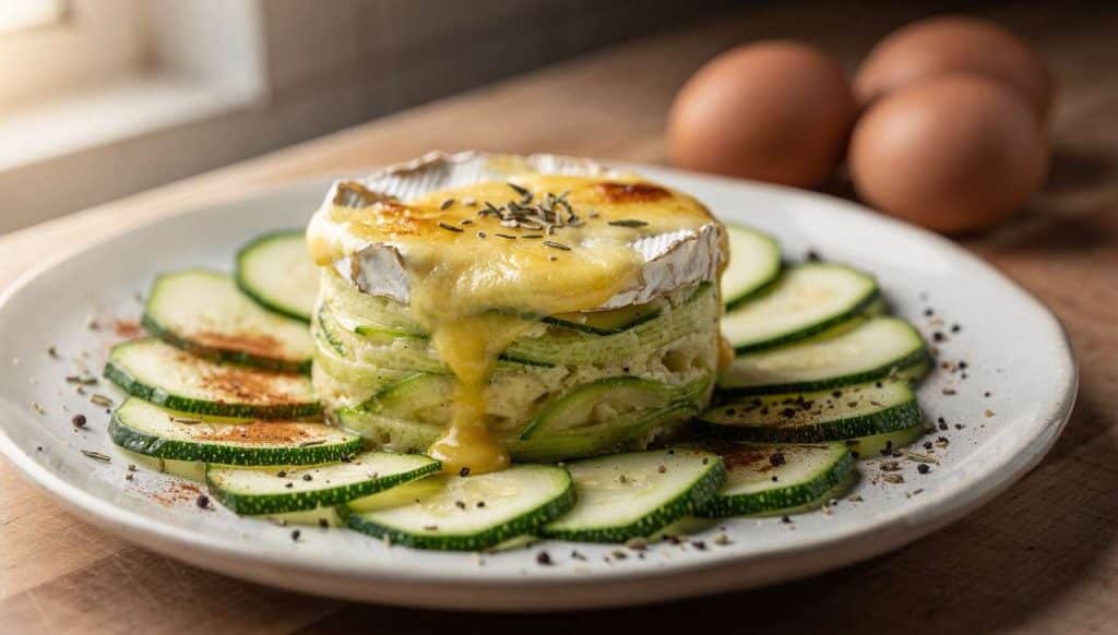 Flan de courgettes au Camembert : recette gourmande