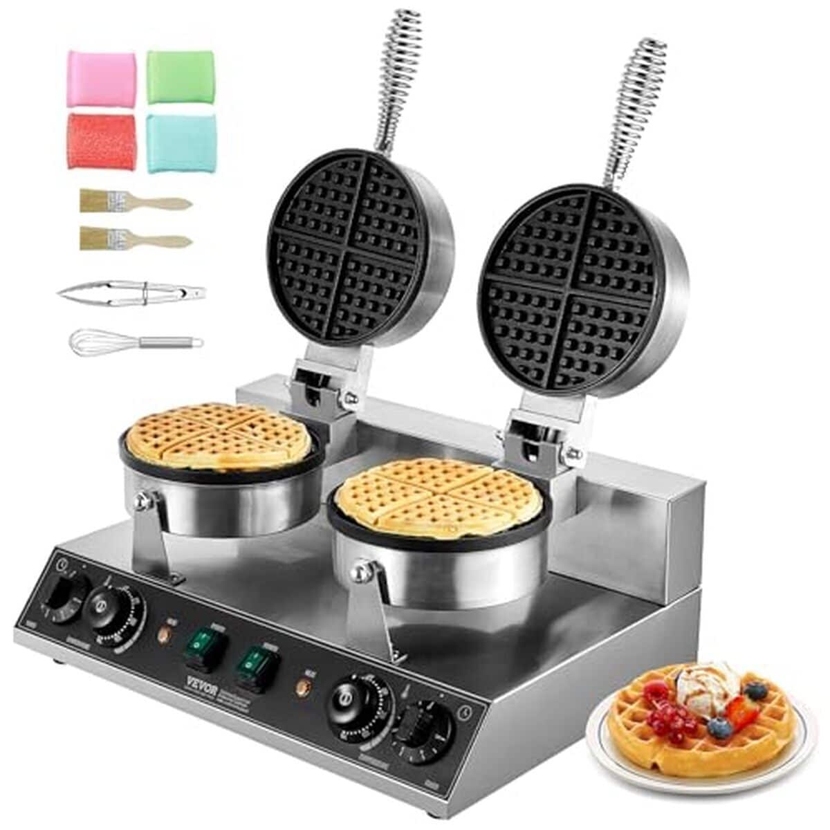 Test : gaufrier double tête VEVOR 2460 W en acier inoxydable