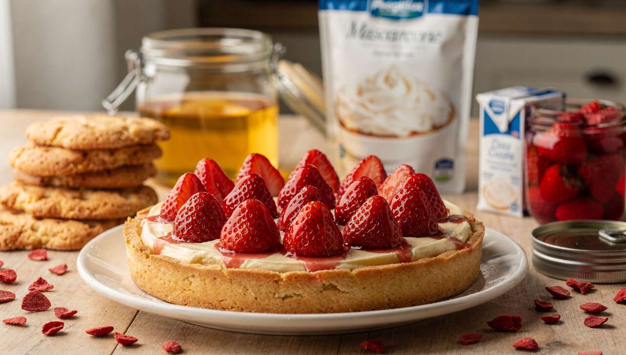 Tarte aux fraises et mascarpone : recette gourmande