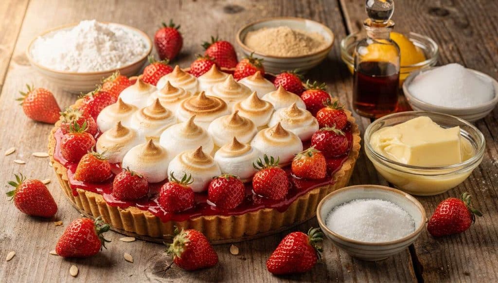 Tarte aux fraises meringuée : la recette gourmande d'Hervé Cuisine