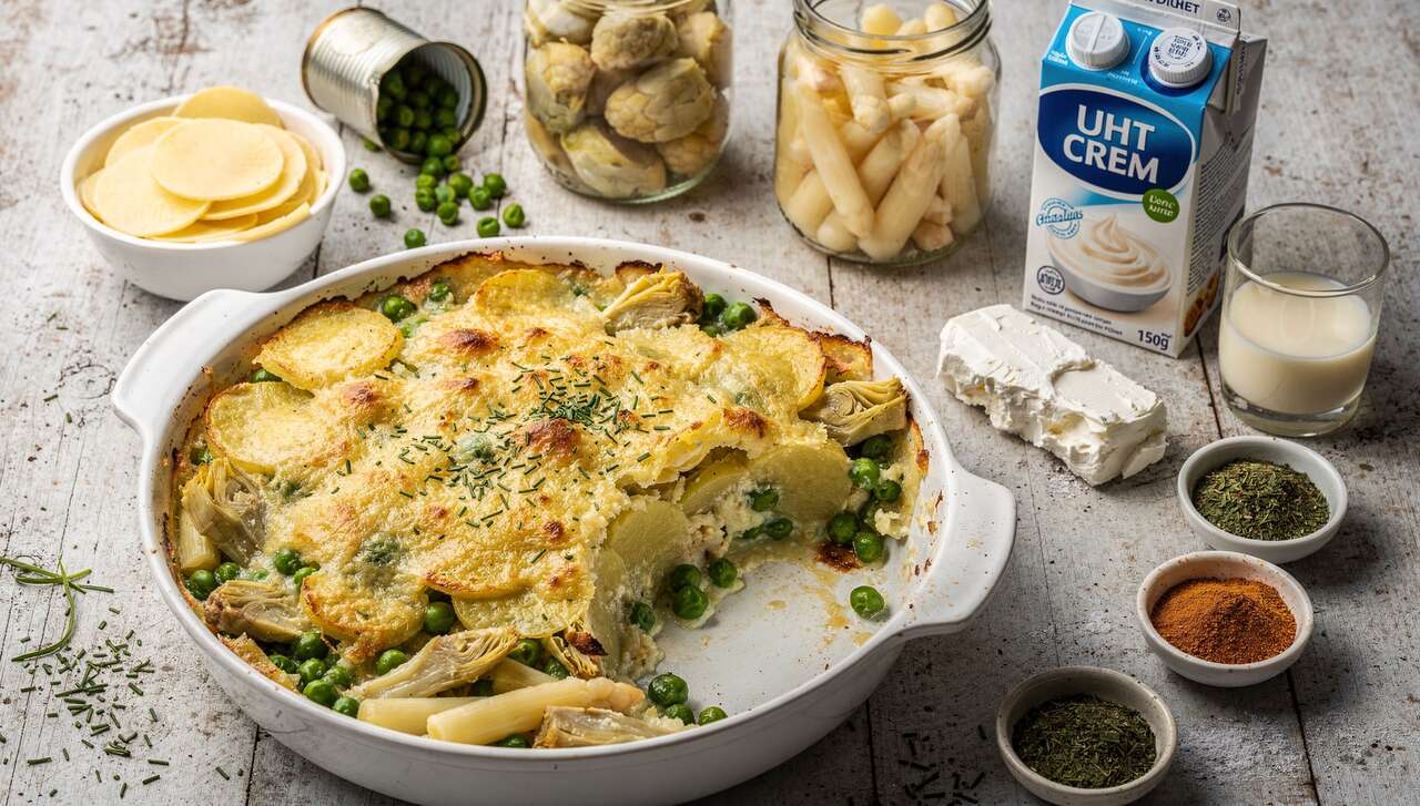 Gratin printanier au fromage frais : recette savoureuse
