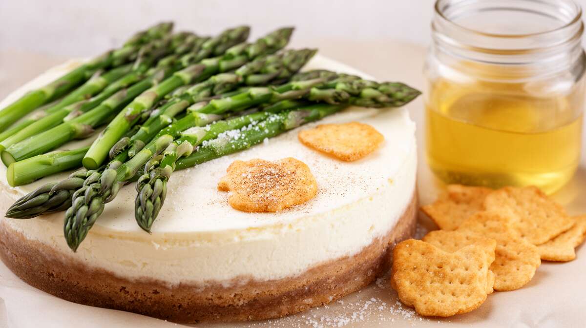 Recette : cheesecake aux asperges et fromage frais