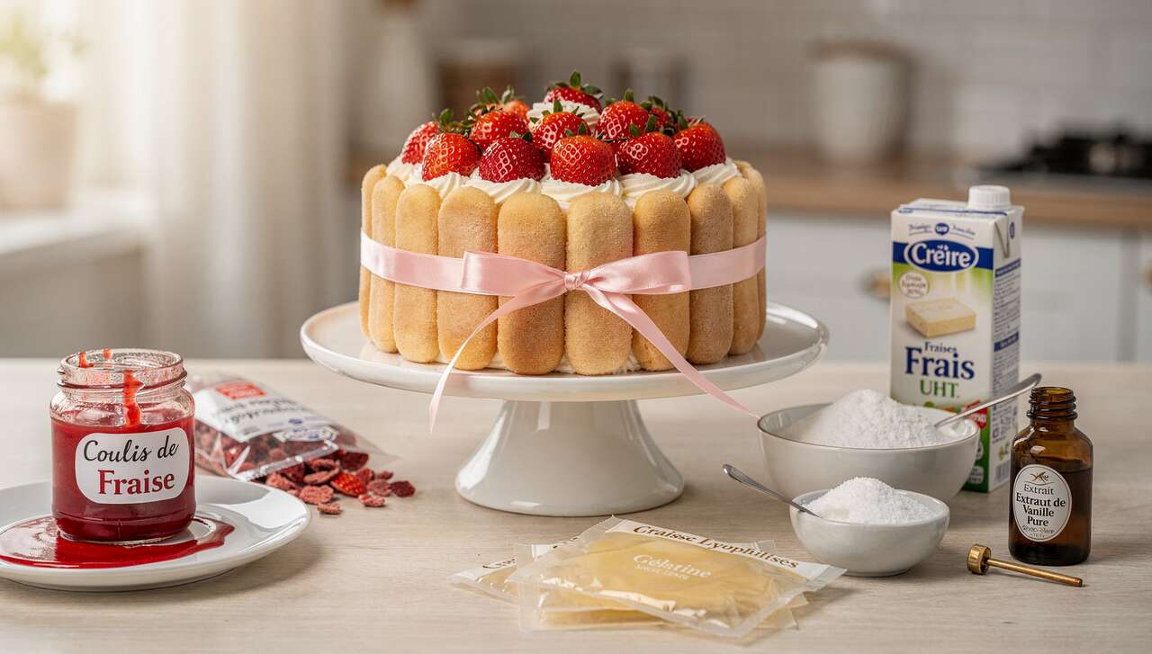 Charlotte aux fraises et fromage frais : recette gourmande