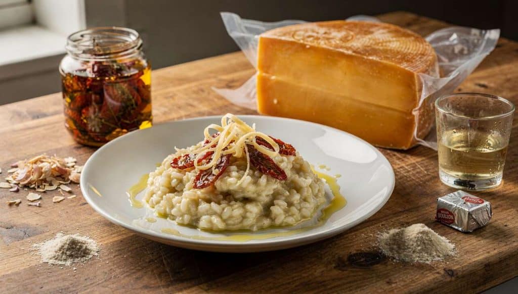 Risotto au gouda et tomates séchées : recette savoureuse