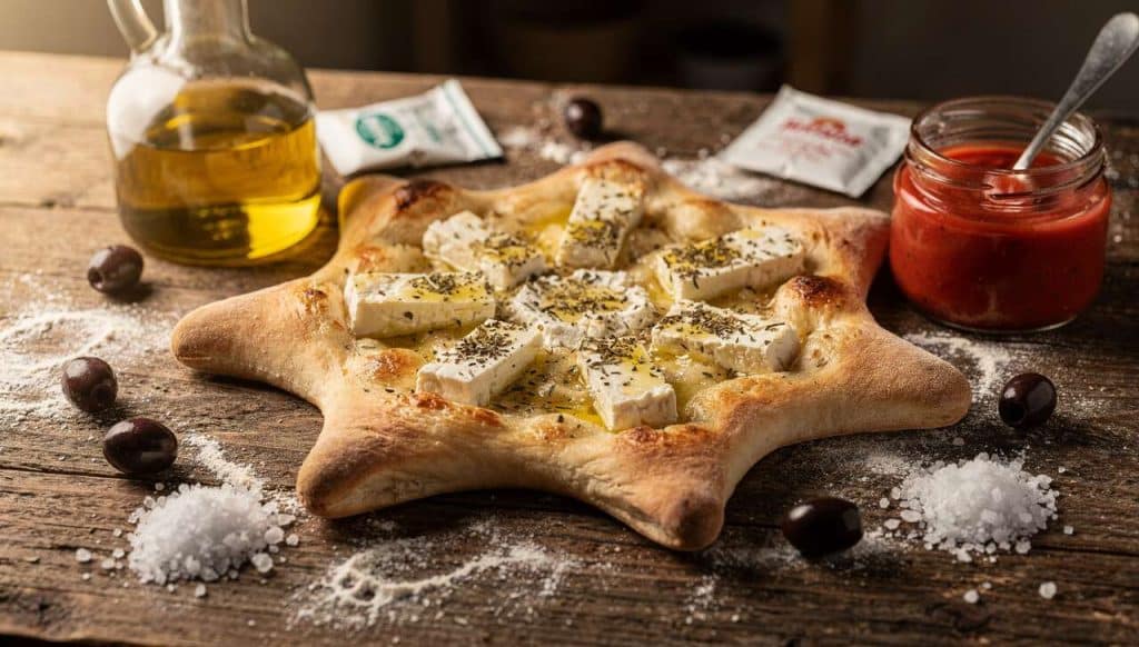Pizza étoilée à la Feta : recette gourmande et facile