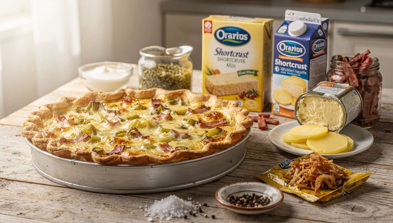 Tarte aux poireaux façon tartiflette : recette facile et savoureuse
