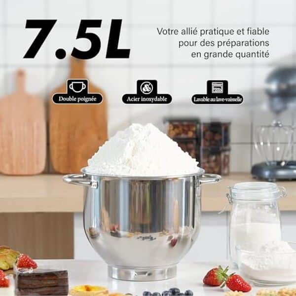 Découvrez notre test détaillé du robot pâtissier Kitchen in the box 1400W : puissance, performance et polyvalence pour tous vos desserts et pâtisseries maison. 