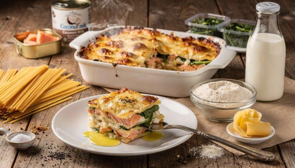 Lasagnes saumon épinards Parmesan : la recette savoureuse