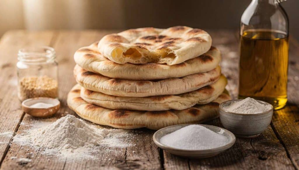 Pain pita maison sans four : recette facile en 5 ingrédients