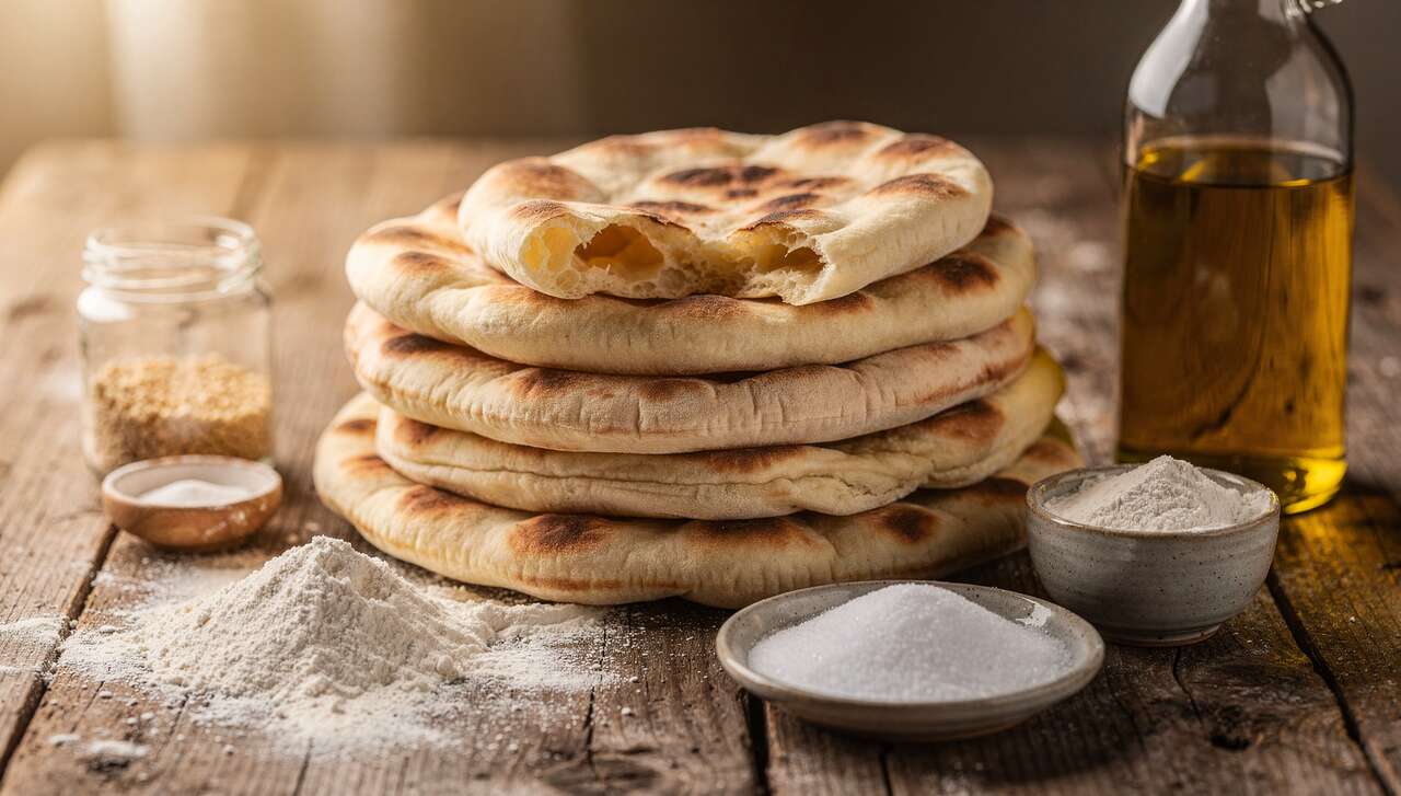 Pain pita maison sans four : recette facile en 5 ingrédients