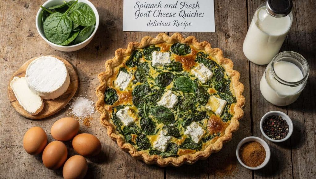 Quiche épinards et chèvre frais : recette savoureuse