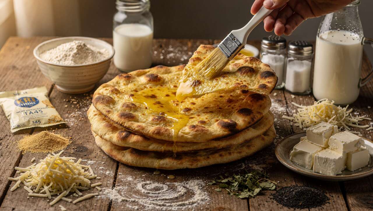 Recette de cheese naan indien maison