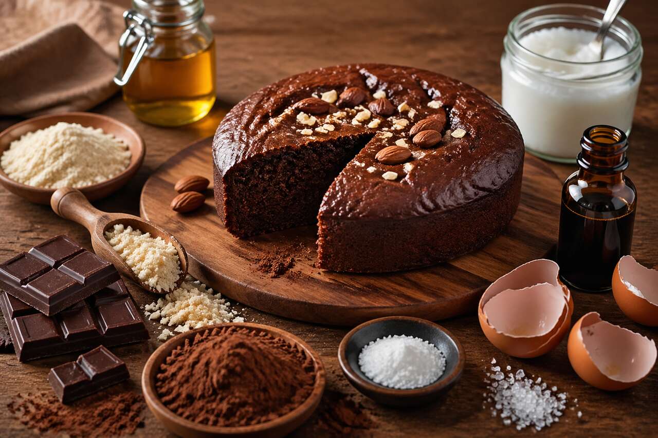 Moelleux chocolat amande sans beurre et sucre
