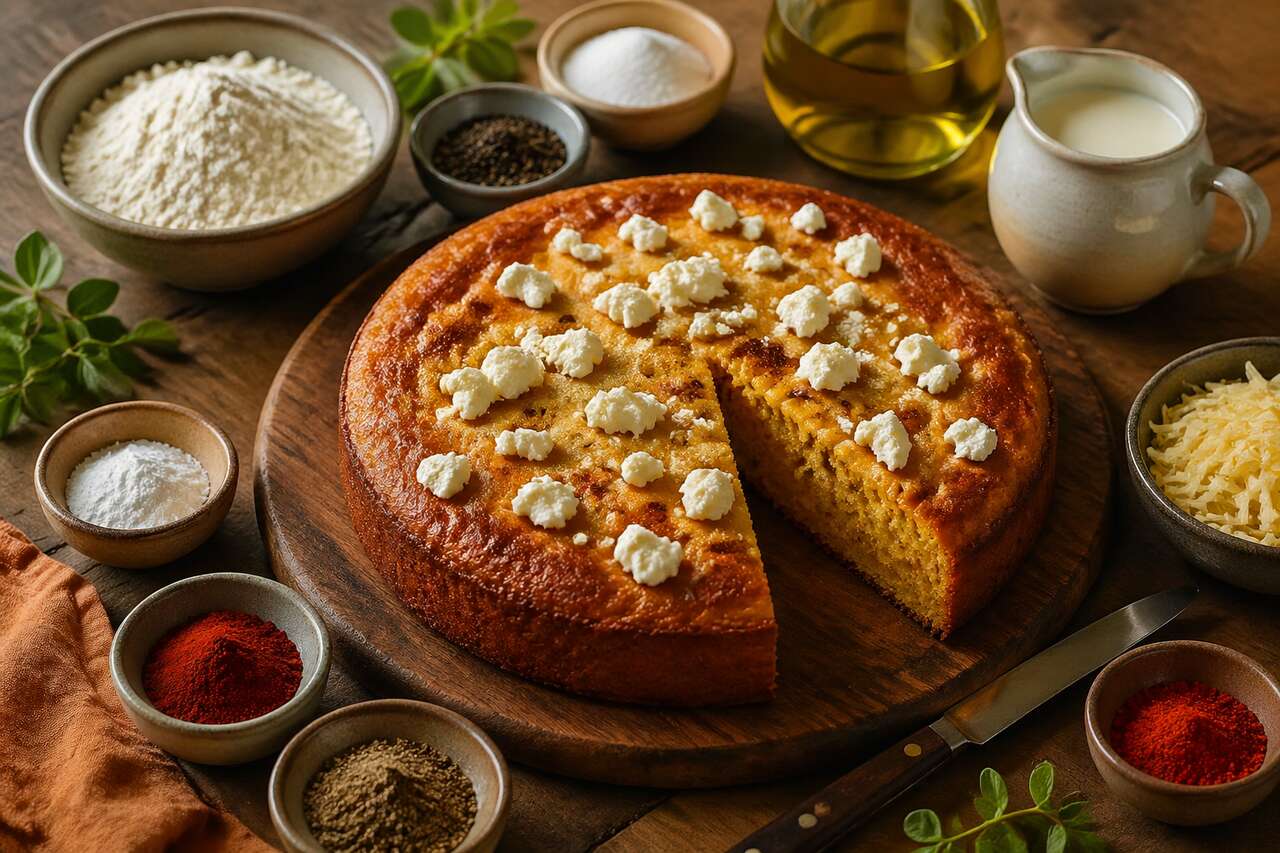 Cake aux épices et fromage de chèvre frais : recette savoureuse
