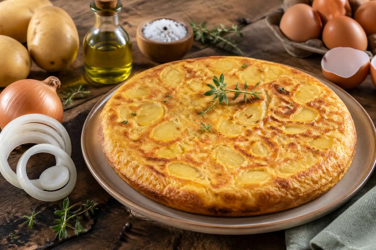Recette de tortilla aux pommes de terre et oignons