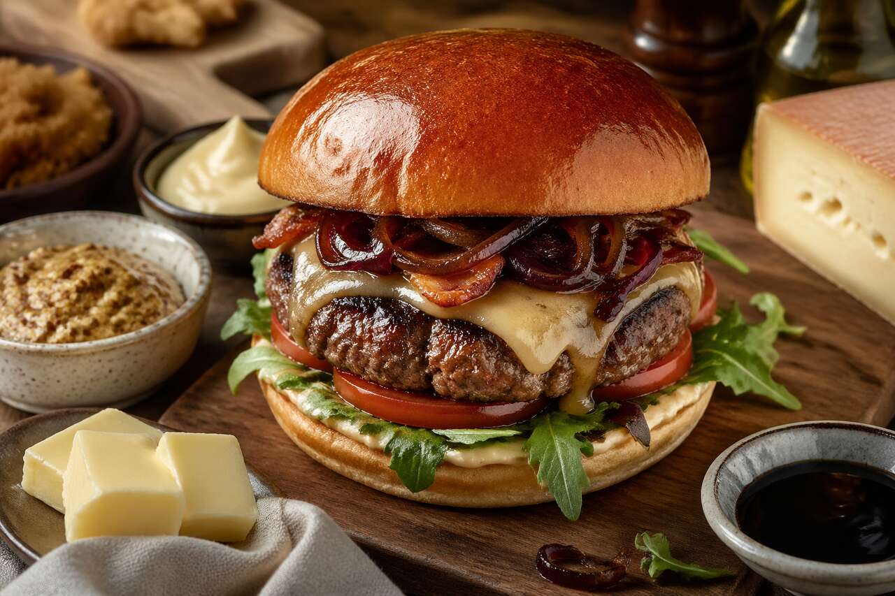Recette de burger au maroilles maison