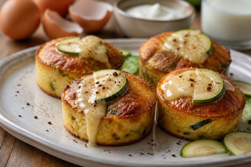 Petits flans de courgettes au Maroilles : recette savoureuse