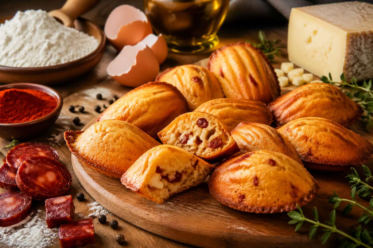 Madeleines au chorizo et fromage de brebis : une recette gourmande