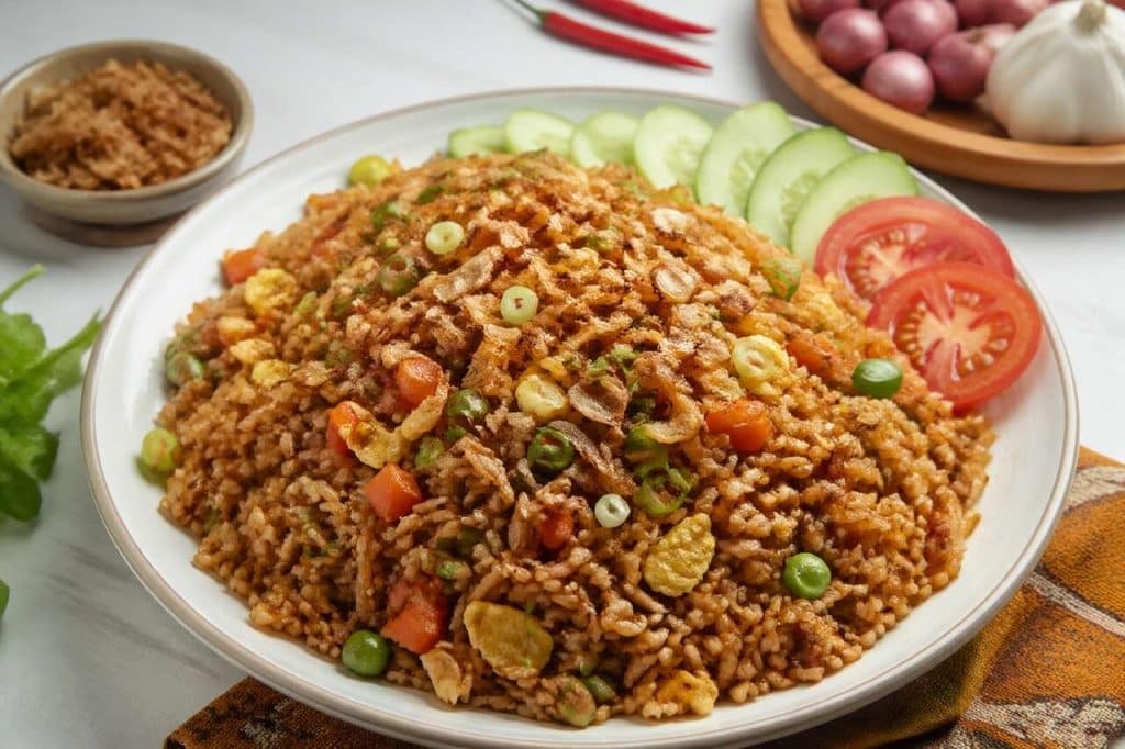 Recette de nasi goreng : riz frit indonésien aux légumes