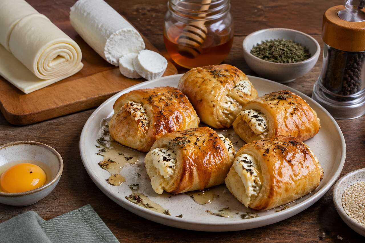 Feuilletés au fromage de chèvre : recette facile et rapide