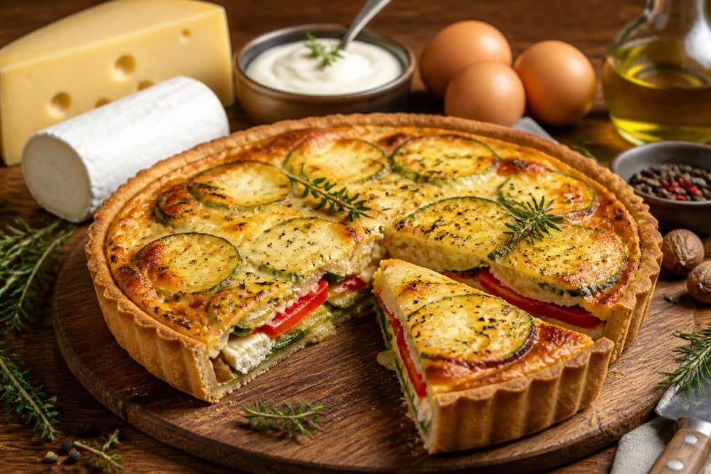 Recette de tarte aux légumes et fromage