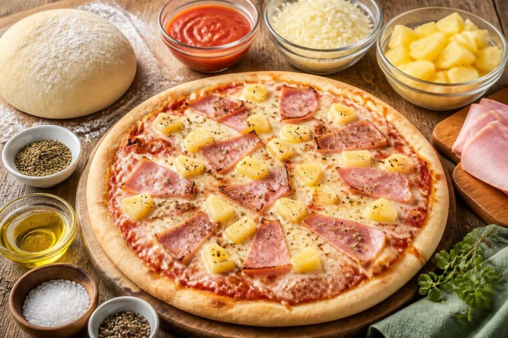 Recette de Pizza Hawaïenne à l'Ananas