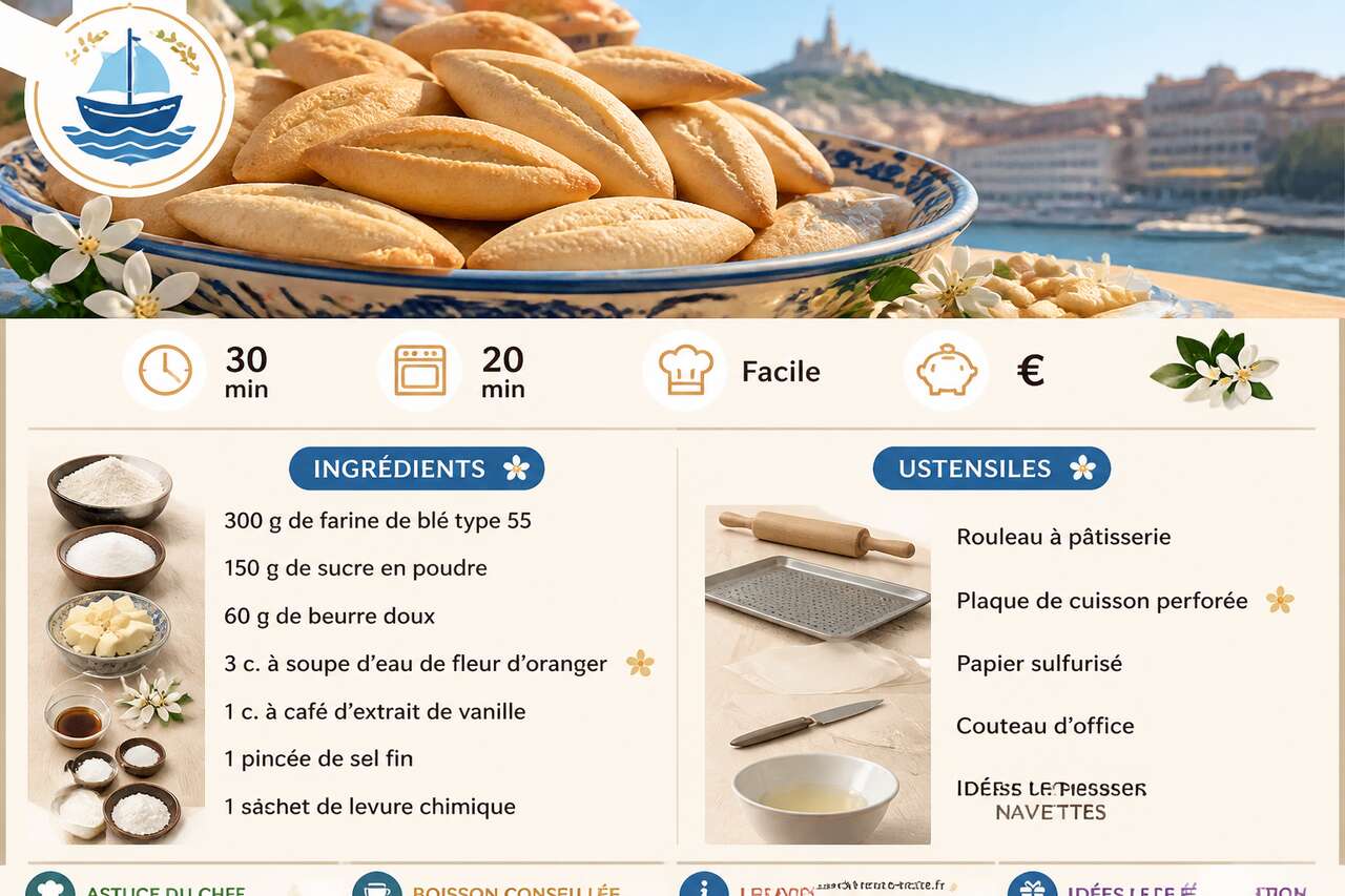 Fiche recette Recette authentique de navettes de Marseille Fiche recette Recette authentique de navettes de Marseille