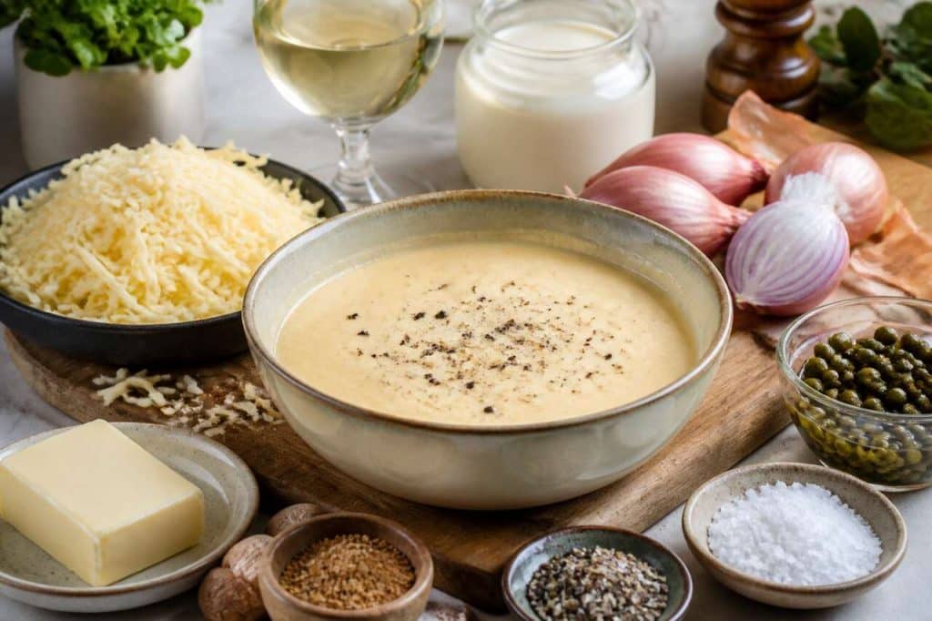 Sauce fondante à l'emmental et poivre : recette gourmande