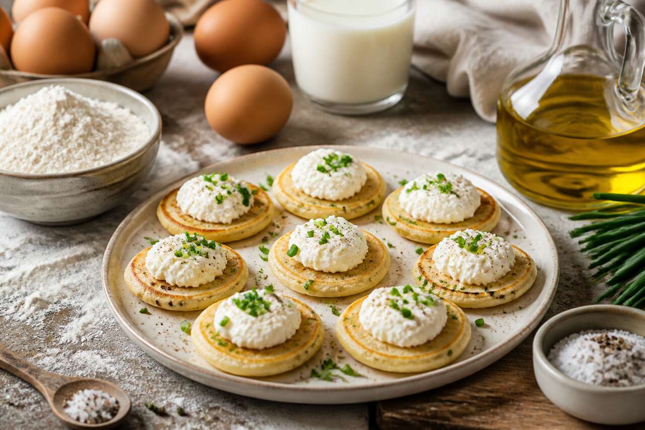 Mini blinis au fromage de chèvre frais : la recette facile