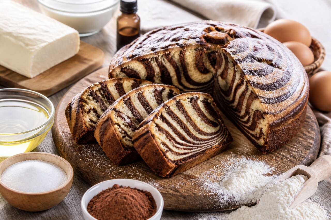 Zebra cake au fromage frais : recette gourmande